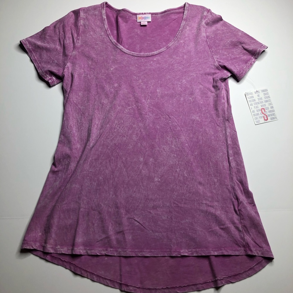 Small Pink Acid-Wash LuLaRoe Classic T-Shirt
